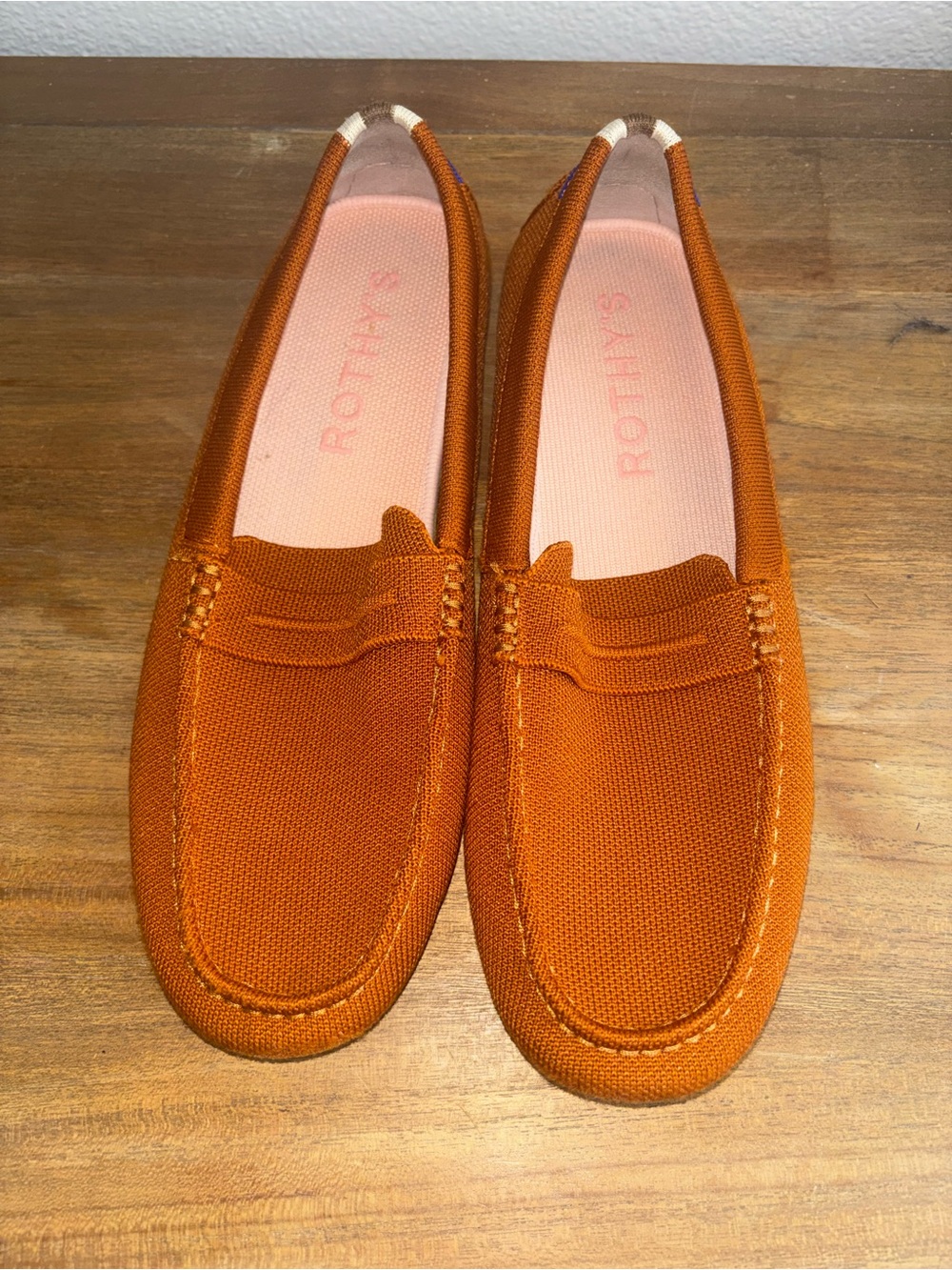 Rothy’s Driver Loafer Shoes Women Size 12 Amber Orange Slip On Flats